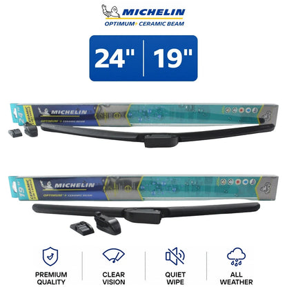 Set of 2 Michelin Optimum+ Ceramic Beam Wiper Blades for ES350 (2007–2012)
