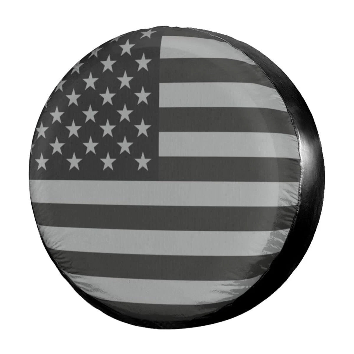 15 Inch Spare Tire Cover for RV Trailer - Dustproof Leather, Black