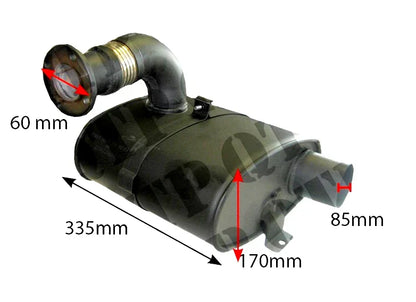 Underhood Silencer for New Holland TM120 TM130 TM140 TM155 (1999–2007)