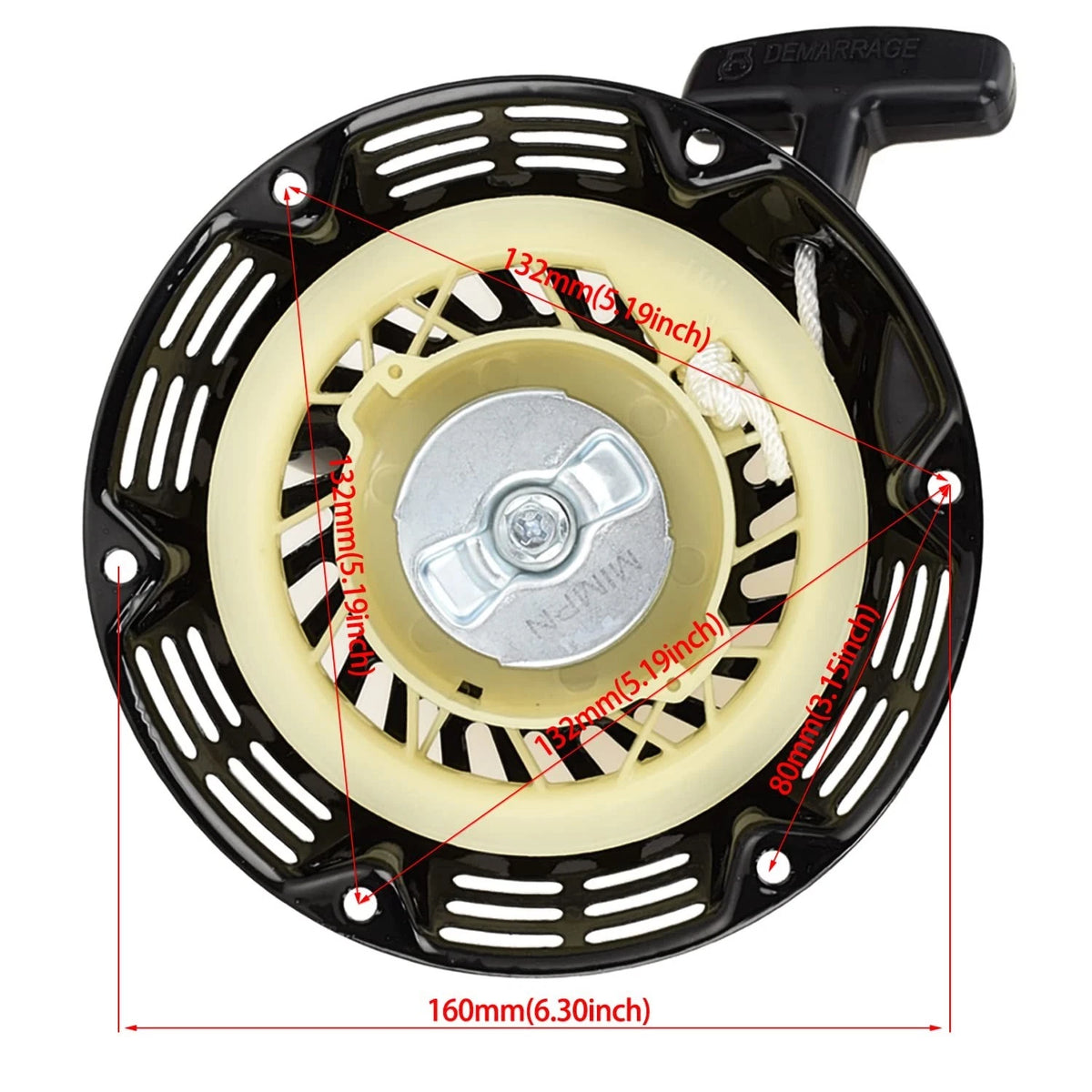 Recoil Starter for ATVs, Go Karts (Metal Build)