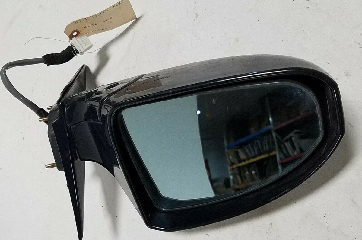 Driver Side View Mirror for Infiniti FX35 (2003–2005) Power Nonheated Black
