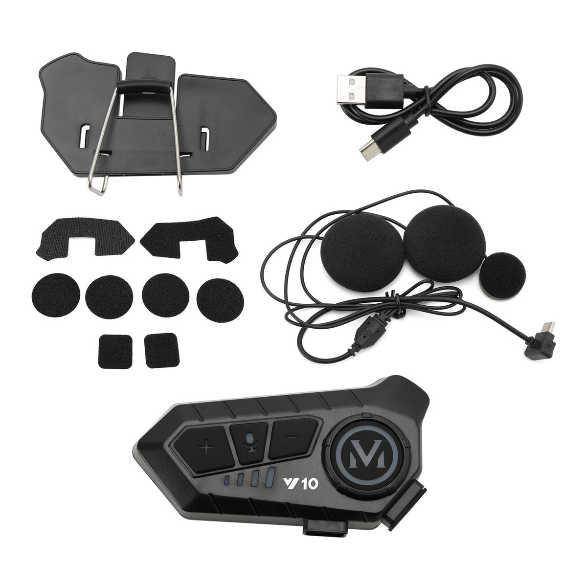 Bluetooth Earphone Headset for Motorcycle Universal Black (M534-B001-A)