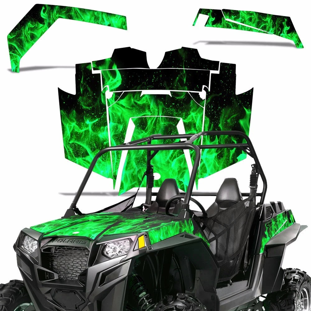 Graphics Kit Decals for Polaris RZR XP 900 (2011–2014) Ice Flames