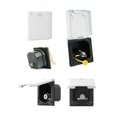 IP44 Rated RV Power Outlet Box for Trailers Campers Boats