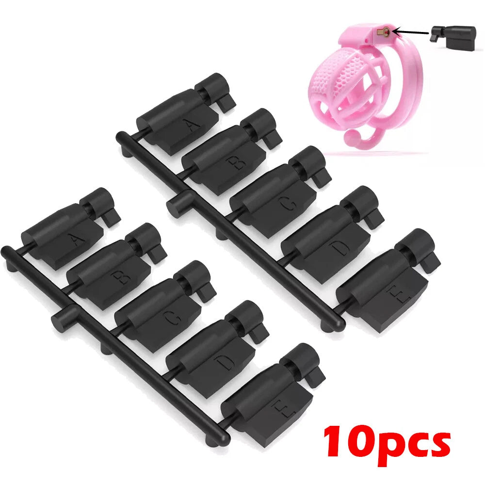 10X Disposable Plastic Key for Male Sissy Chastity Cage Lock