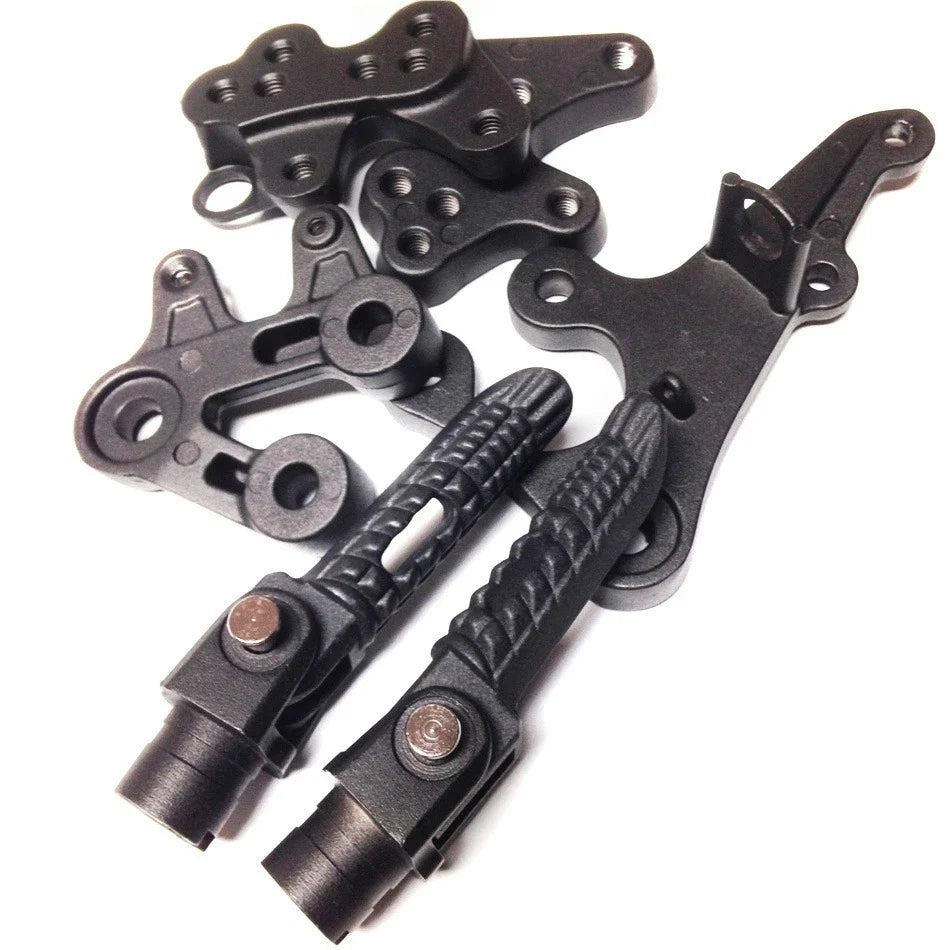 Foot Pegs for Suzuki GSXR1000 (2005–2008) Black Front Rider Bracket