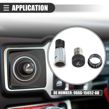 Cigarette Lighter Assembly for Ford E-150 (2009–2012) NO. 98AG-15052-AB Black
