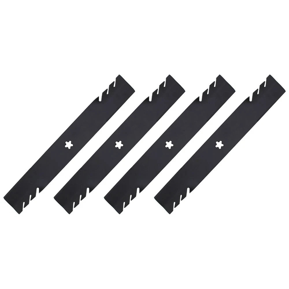 Set of 4 Toothed Mulching Mower Blades for Dixon 42" Decks