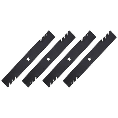 Set of 4 Toothed Mulching Mower Blades for Dixon 42" Decks