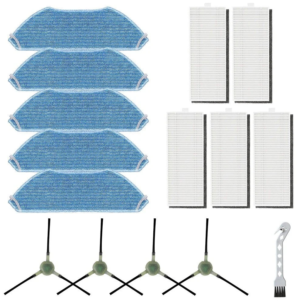 Set of 4 Side Brush Filter Mop for Lefant M2 Series Robot Vacuum