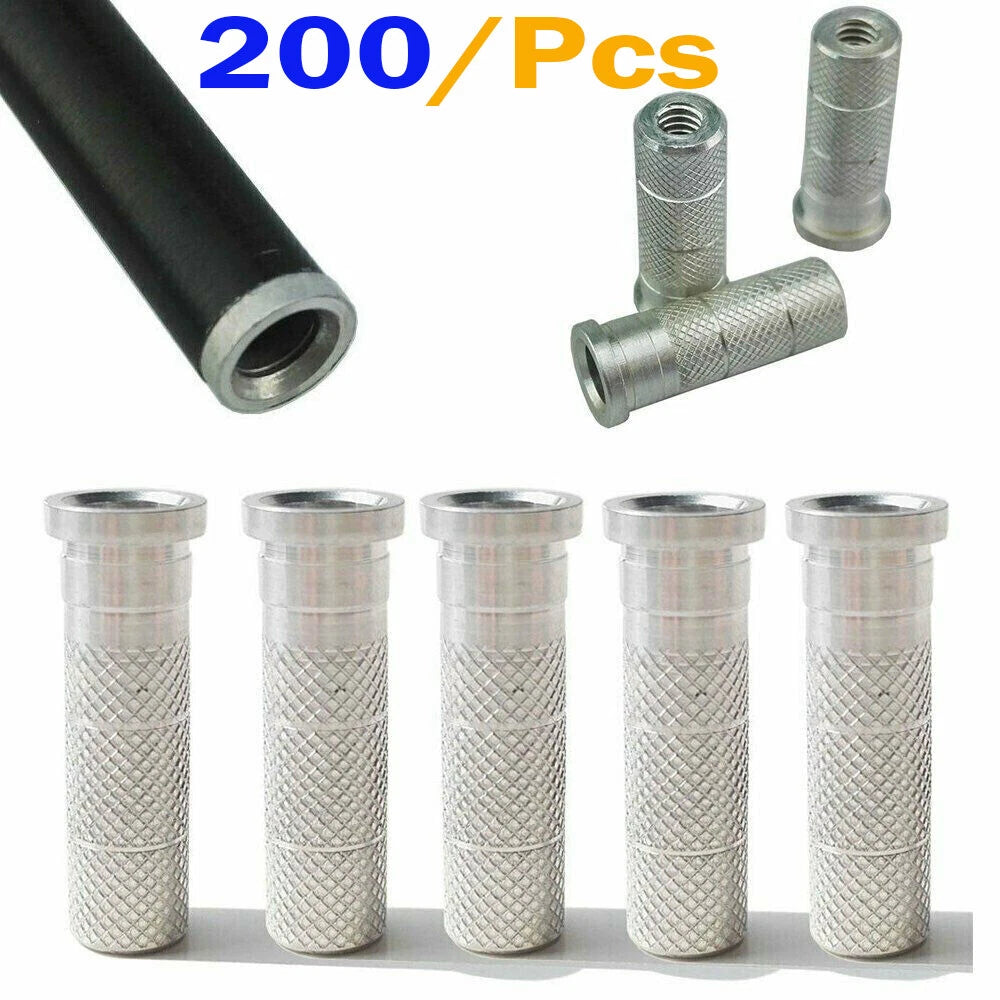 200pc Aluminum Arrow Inserts for ID6.2mm DIY Shaft Archery Bow