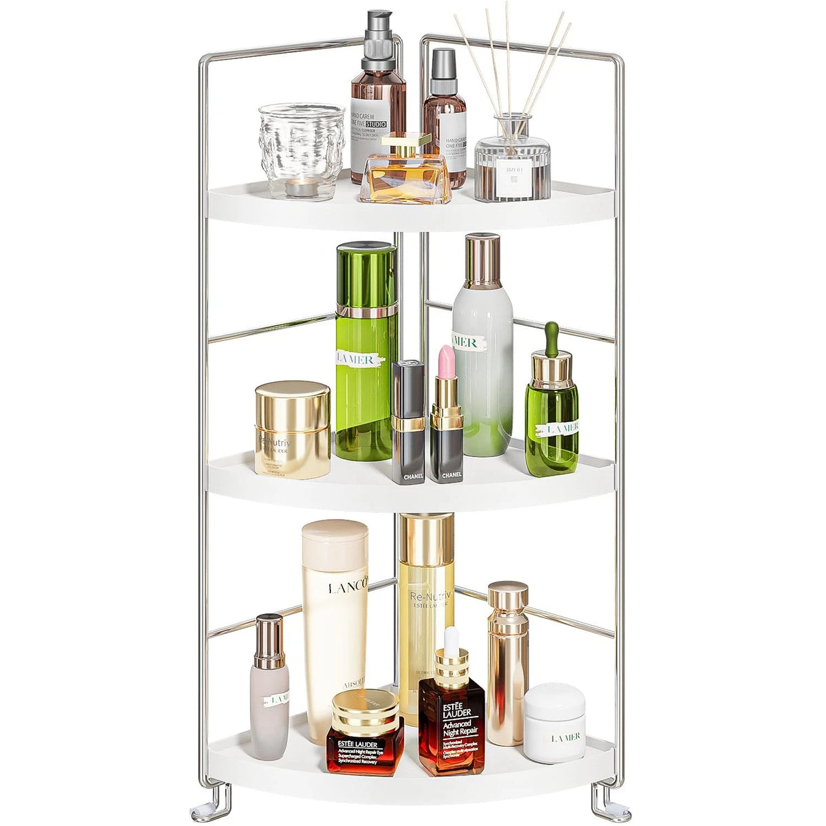 3-Tier Corner Spice Rack Organizer for Kitchen Bathroom Countertop