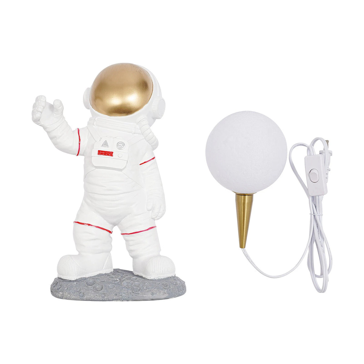 16 Inch Astronaut Table Lamp for Modern Decor (No Part Numbers)