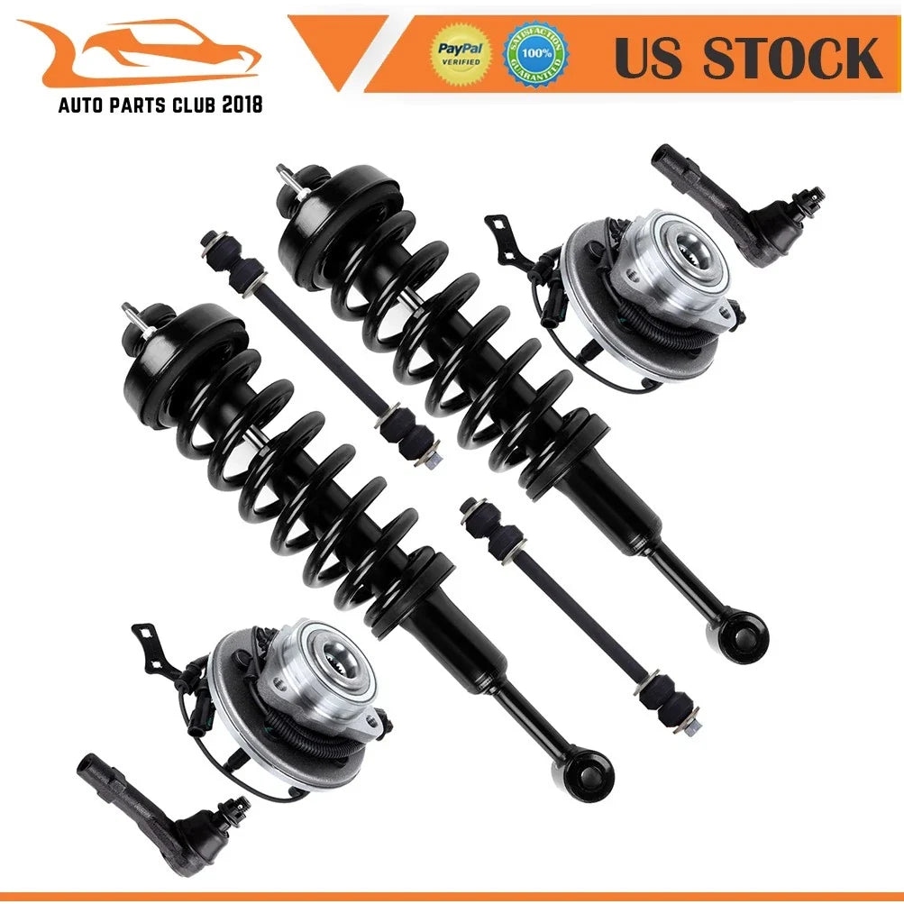 Front Struts Assembly Wheel Hub Tie Rods Sway Bars for Mercury Mountaineer (2006–2010)