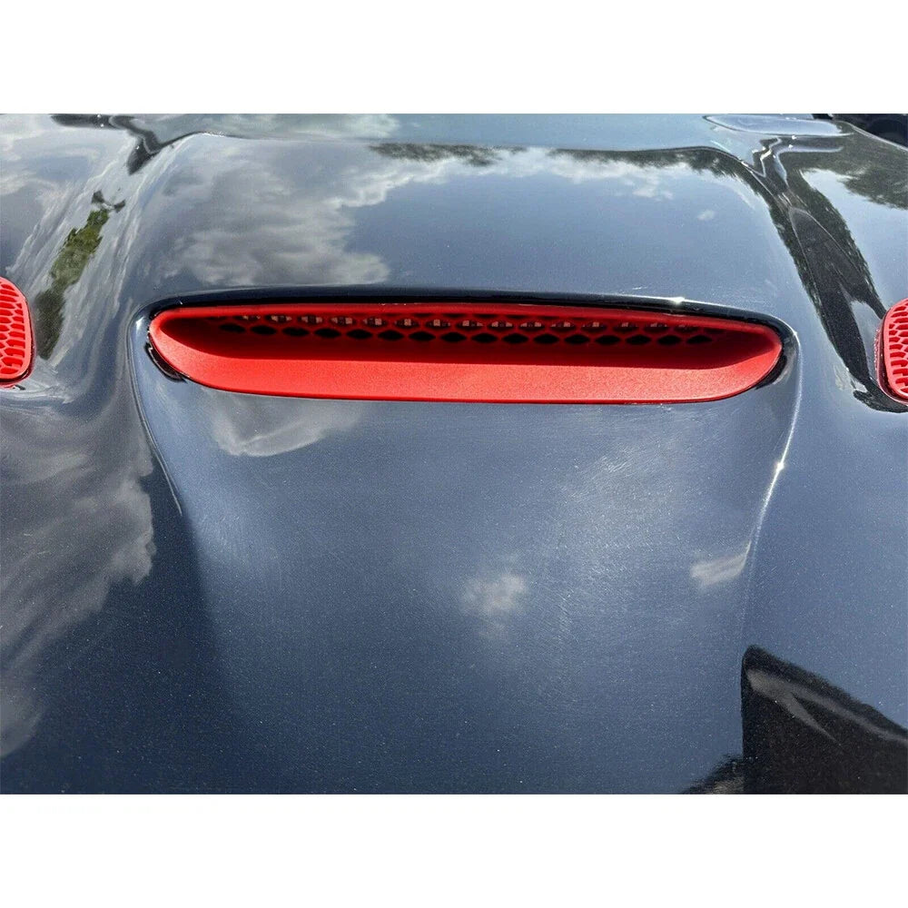 Hood Scoop Vent Bezel Trim Grill Kit for Dodge Charger SRT (2015–2020)