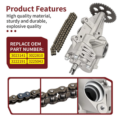 Engine Oil Pump & Drive Chain for Polaris RZR PRO XP 4 (2020–2025) 3023141 3222191