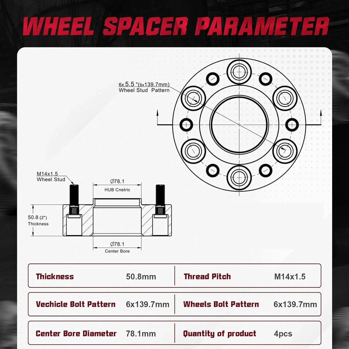Wheel Spacers for Chevy Suburban (2021–2021)