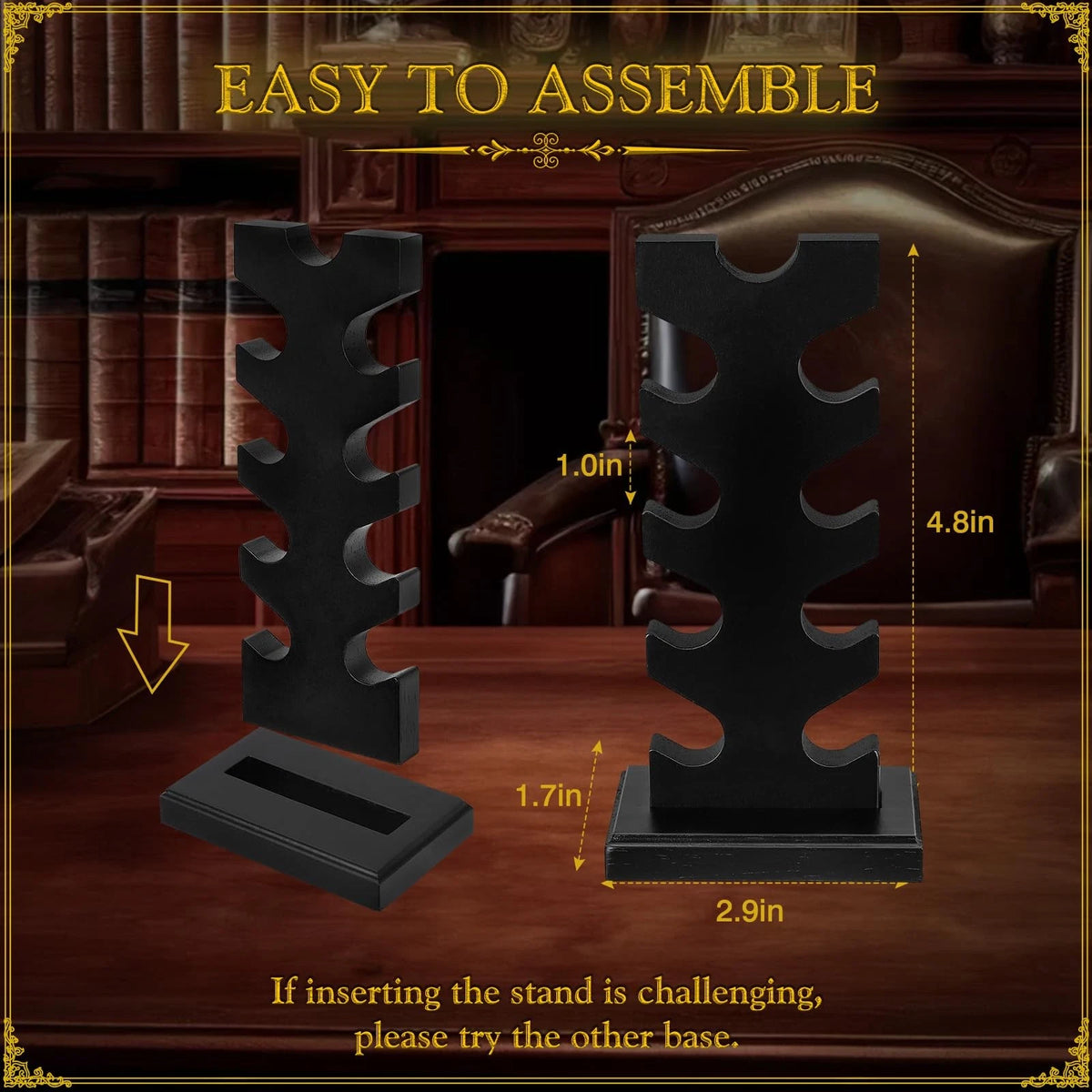 5-Tier Wooden Magic Wand Display Stand for Table Display