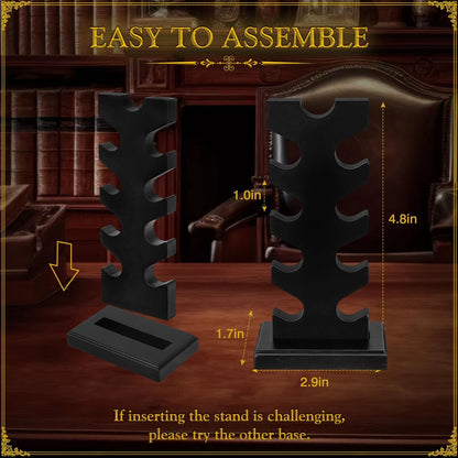5-Tier Wooden Magic Wand Display Stand for Table Display