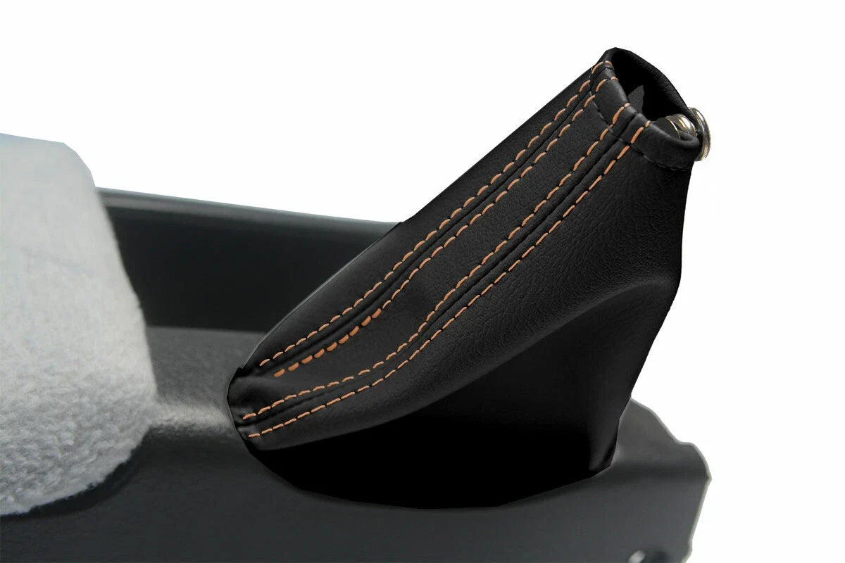 E Brake Boot Cover for Nissan Skyline R32 (1989–1993) Black Orange Stitch