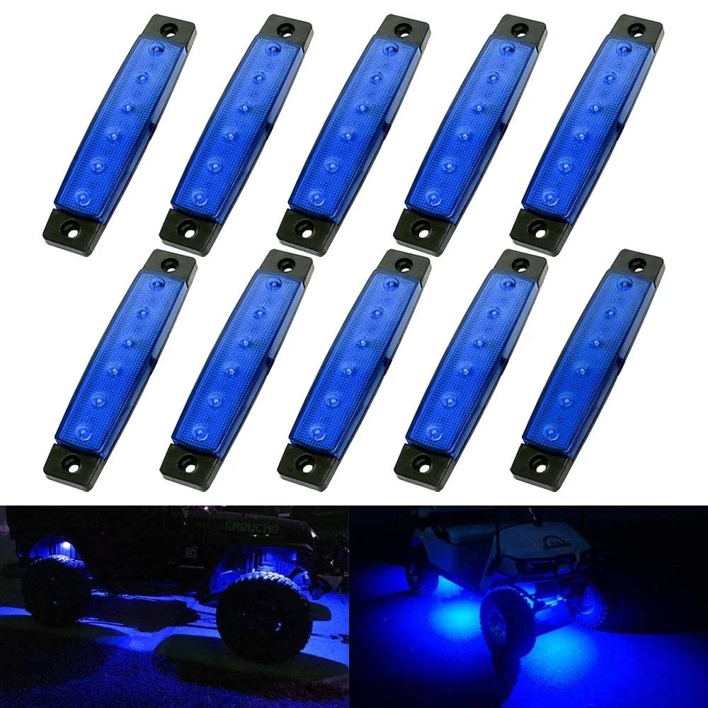 10x Blue LED Rock Lights for Jeep Truck ATV UTV (Offroad Underbody Kit)