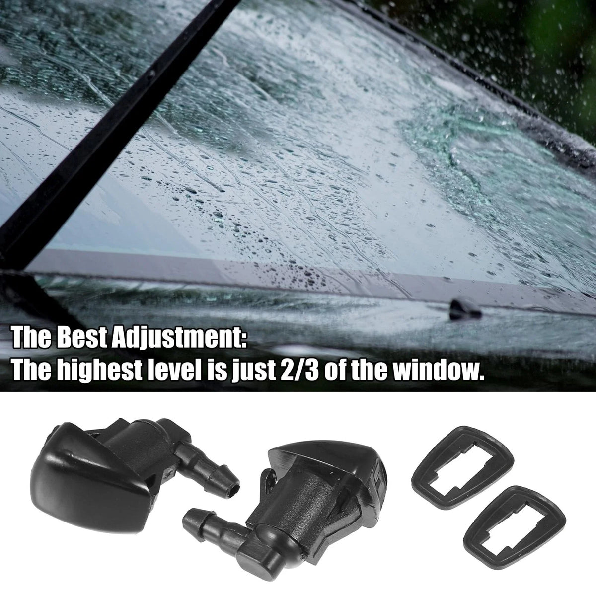 5pcs Front Windshield Washer Nozzle Kit 15247800 for GMC Acadia (2011–2012, 2015–2016)