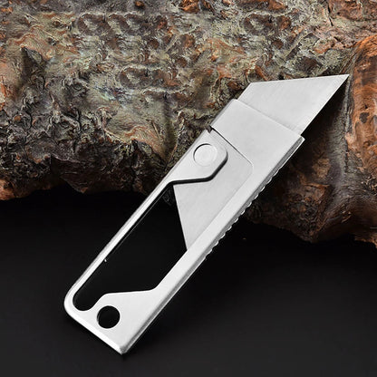 2X Stainless Steel EDC Folding Utility Knife for Outdoor Use