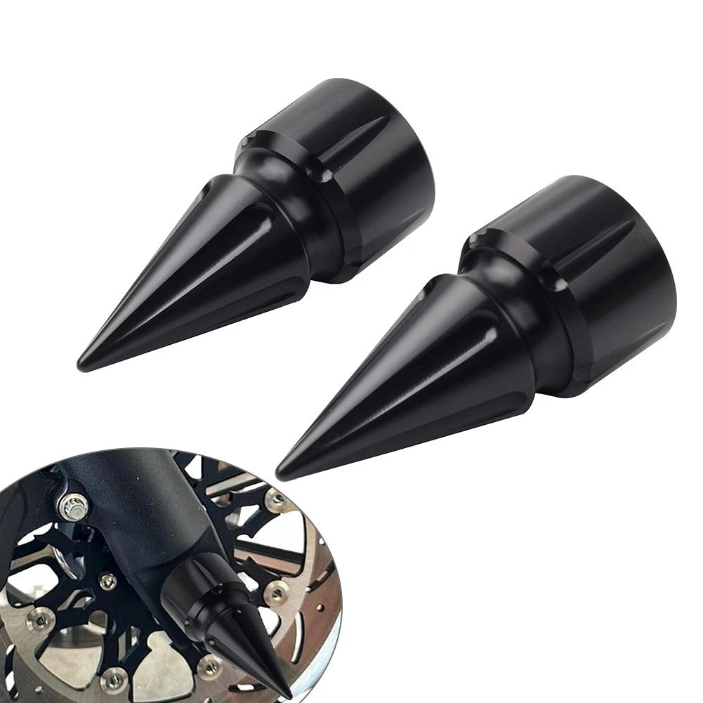 Front Axle Cap Nut Cover for Harley Softail Dyna Street Glide (2007–Present)