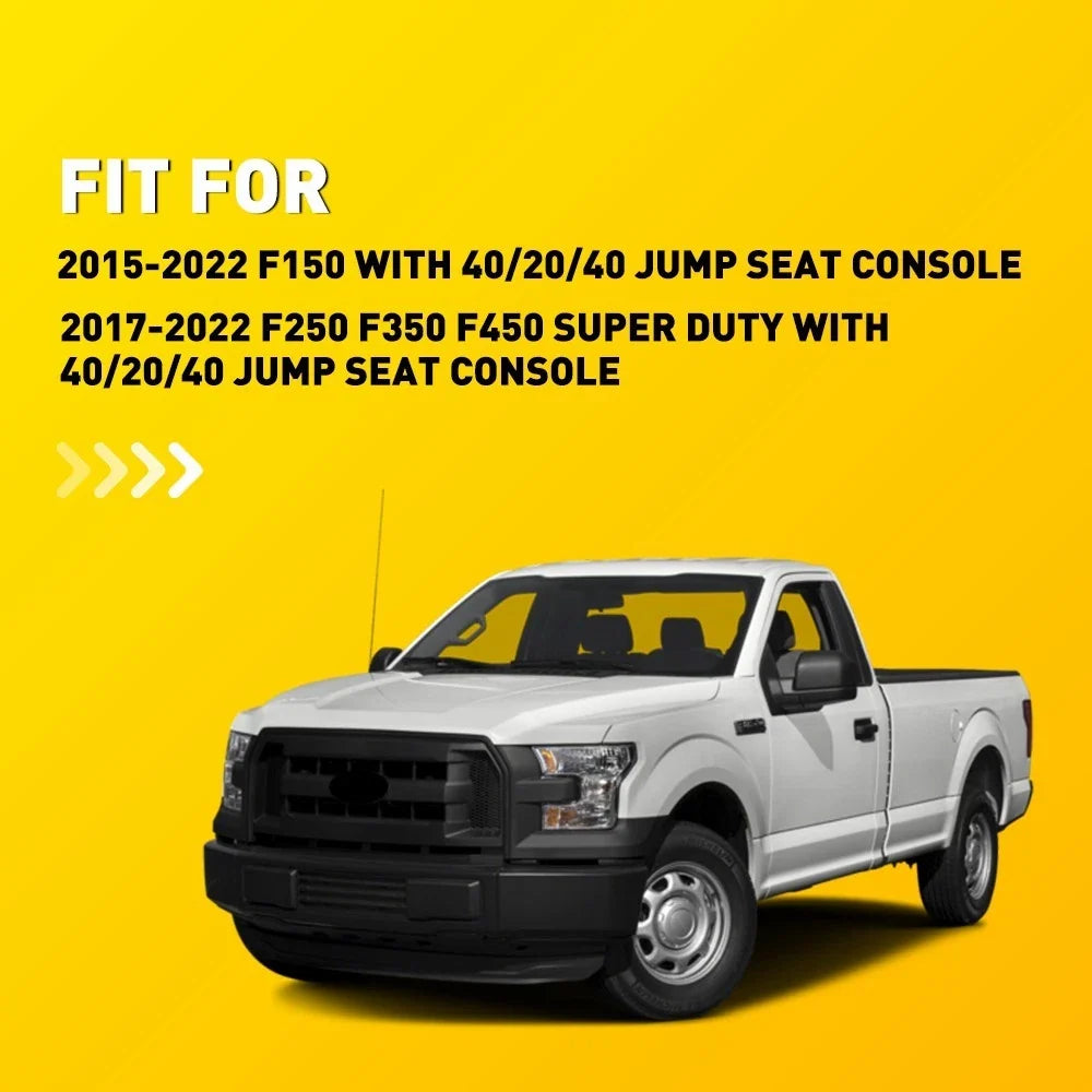 Jump Seat Center Console Lid Armrest Cover Pad for Ford F150 (2015–2023)