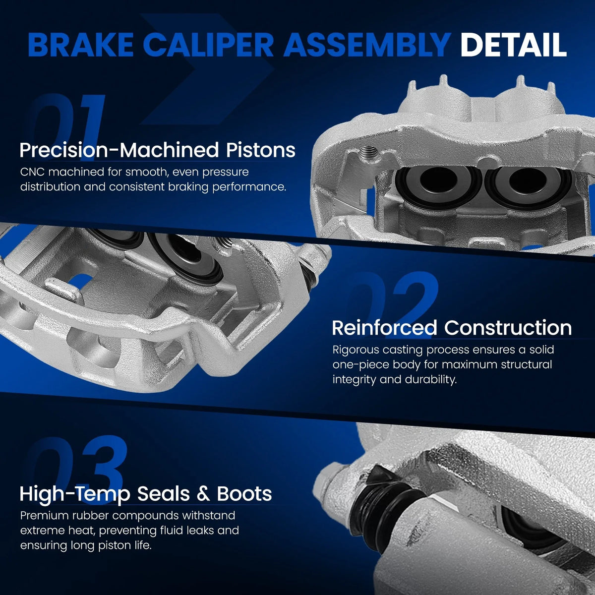 Rear Brake Calipers for Ford F-250 F-350 Excursion (2003–2004)