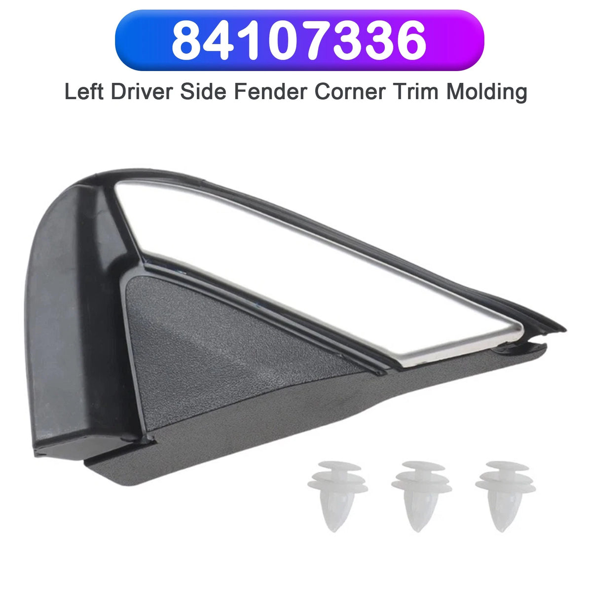 Left Driver Side Fender Corner Trim Molding for GMC Terrain (2018–2024) 84107336