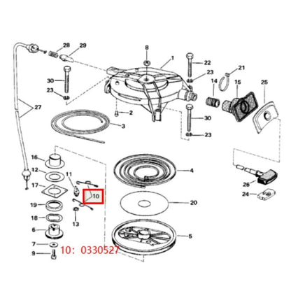 2X Spring Plate to Pawl 330527 765592 for BRP Johnson Evinrude 20-30HP (1985–2005)