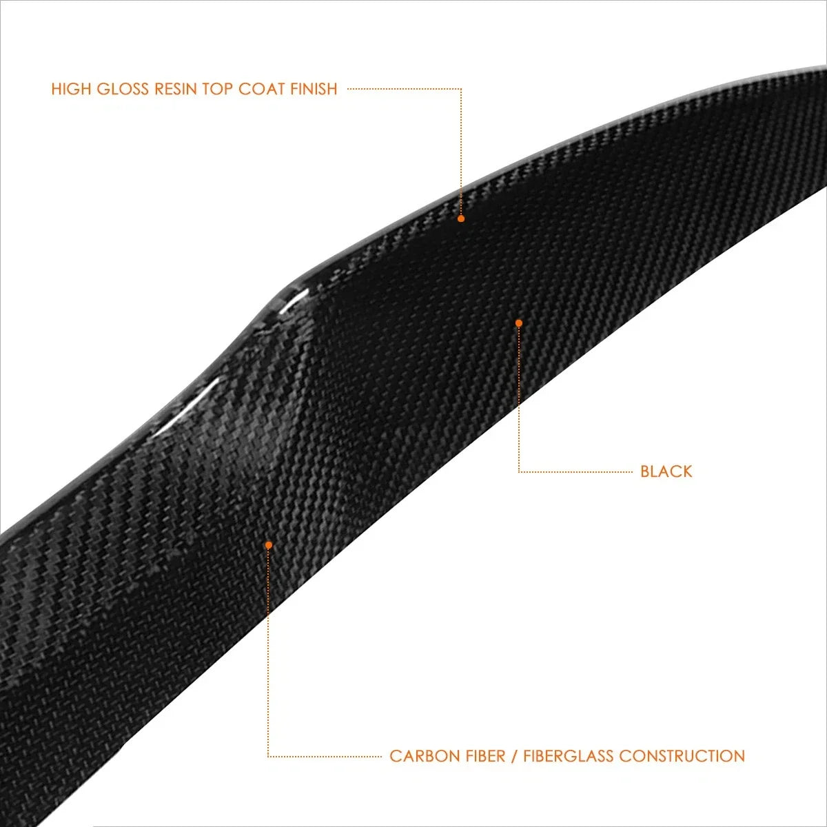 Carbon Fiber V-Style Rear Trunk Spoiler for Audi A3/RS3 (2014–2020)