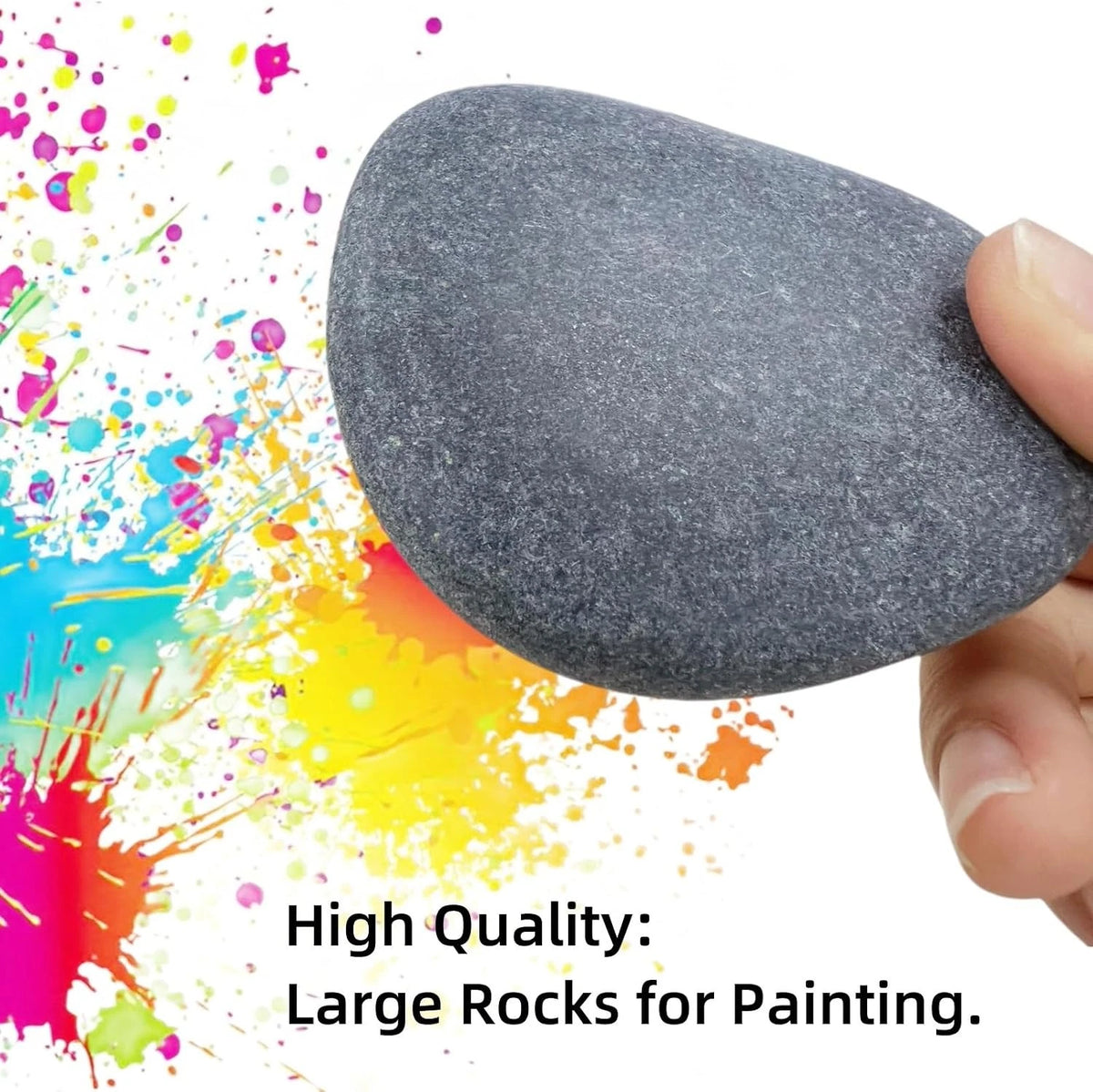 24 PCS Flat DIY Painting Rocks for Crafting and Art Projects
