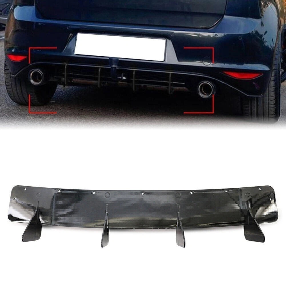 Rear Bumper Lip Diffuser Spoiler for Volkswagen Golf 7 MK7 (2014–2017)