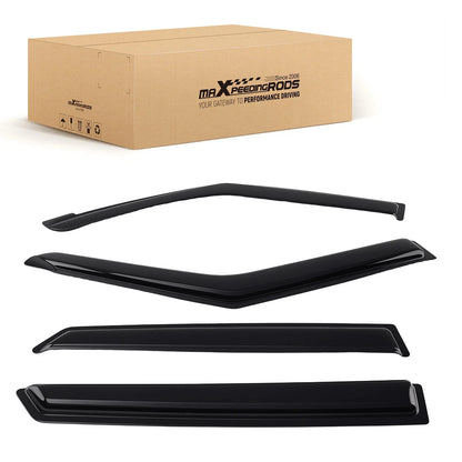 Set of 4 Black Window Vent Visors for Hyundai Venue (2020–2024)