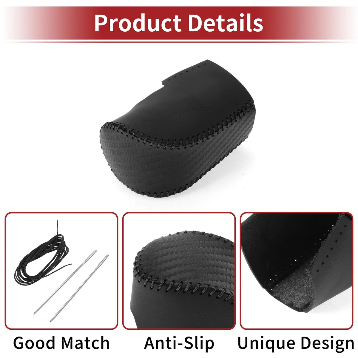 Car Gear Shift Knob Cover for Honda HR-V (2023–2024) Black Carbon Fiber