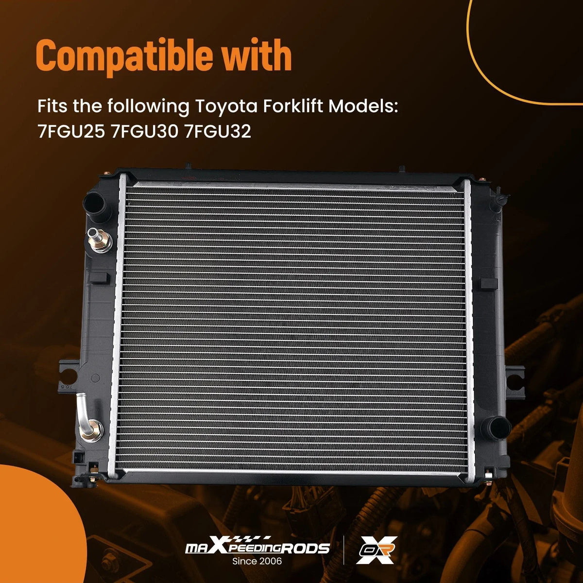 Aluminum Radiator for Toyota Forklift 7FGU25/7FGU30/7FGU32