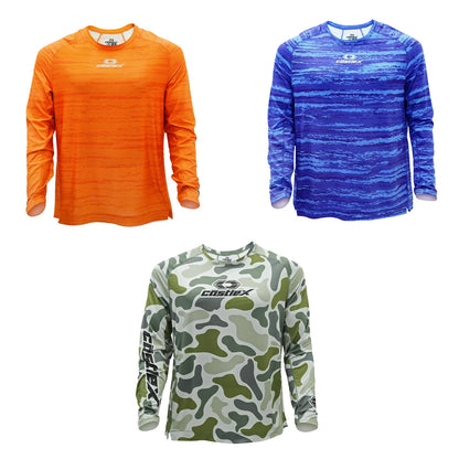 Castle X Men's Long Sleeve Crew Neck Shirt UPF50 Stellar Relaxed Fit