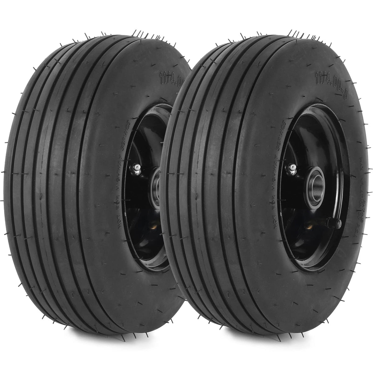 2X 11x4.00-5 Tire for AR-PRO Pneumatic Black Rib Tread (No Years Specified)