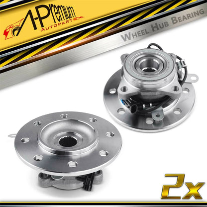 2X Front Wheel Hub & Bearing Assembly for Chevrolet K1500 GMC K1500 (WA515048, 515048, 29515048)