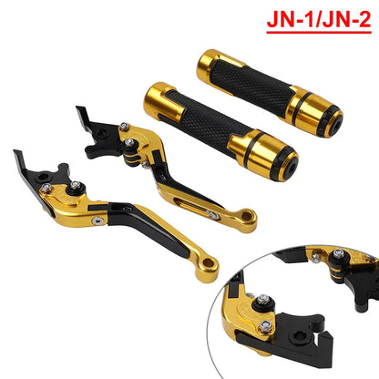 Gold Extendable Brake Clutch Levers & Handlebar Grips for BMW F900R (2020-2023)