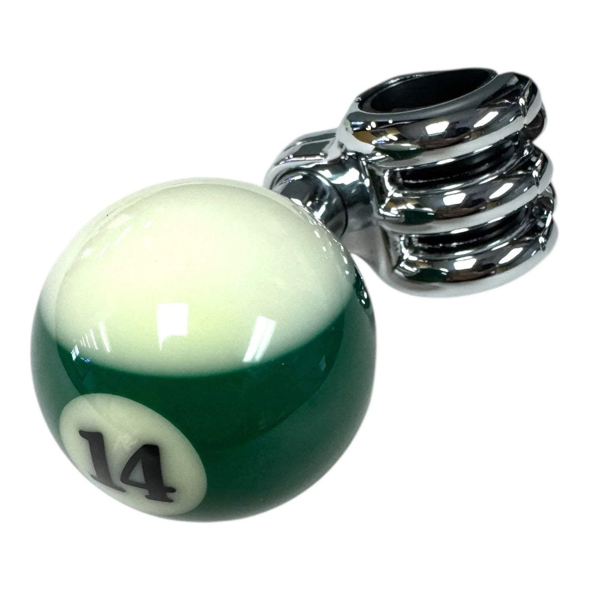 Steering Wheel Spinner Knob for 14 Pool Ball Green Stripe (Universal)