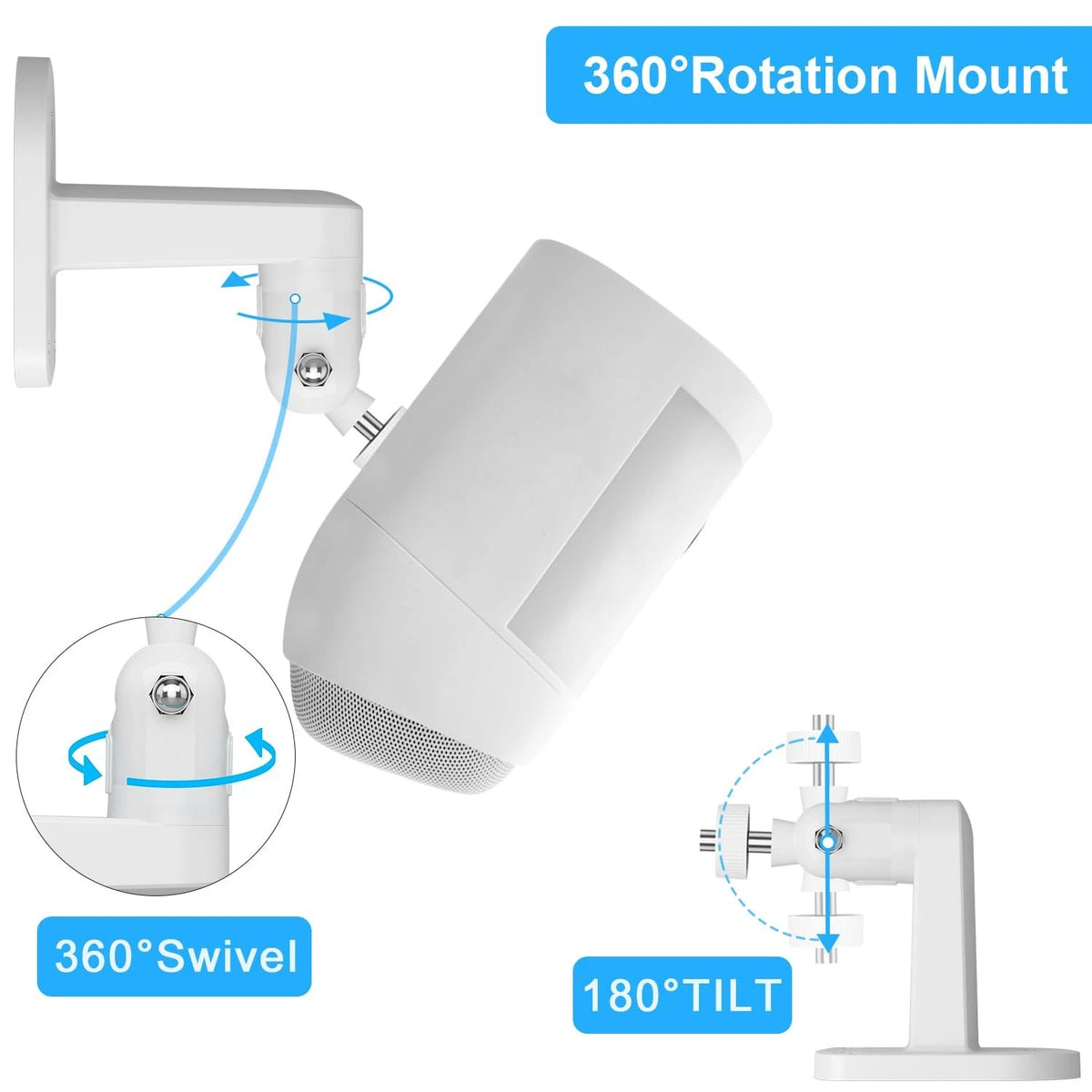 2 Pack Adjustable Wall Mount for Ring Spotlight Cam Battery Plus Pro