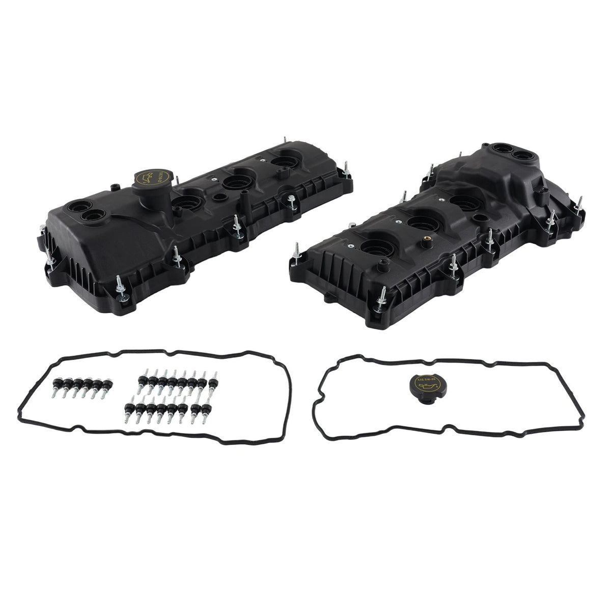 Engine Valve Cover Set for Ford Edge Explorer F-150 Flex (2011–2019) GFAUQX, BR3Z-6582-R, BR3Z-6582-H, BR3Z-6582-M, BR3Z-6582-P