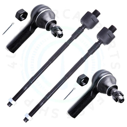 Set of 4 Tie Rod Ends for Nissan Pathfinder Infiniti QX4 (1996–2004)