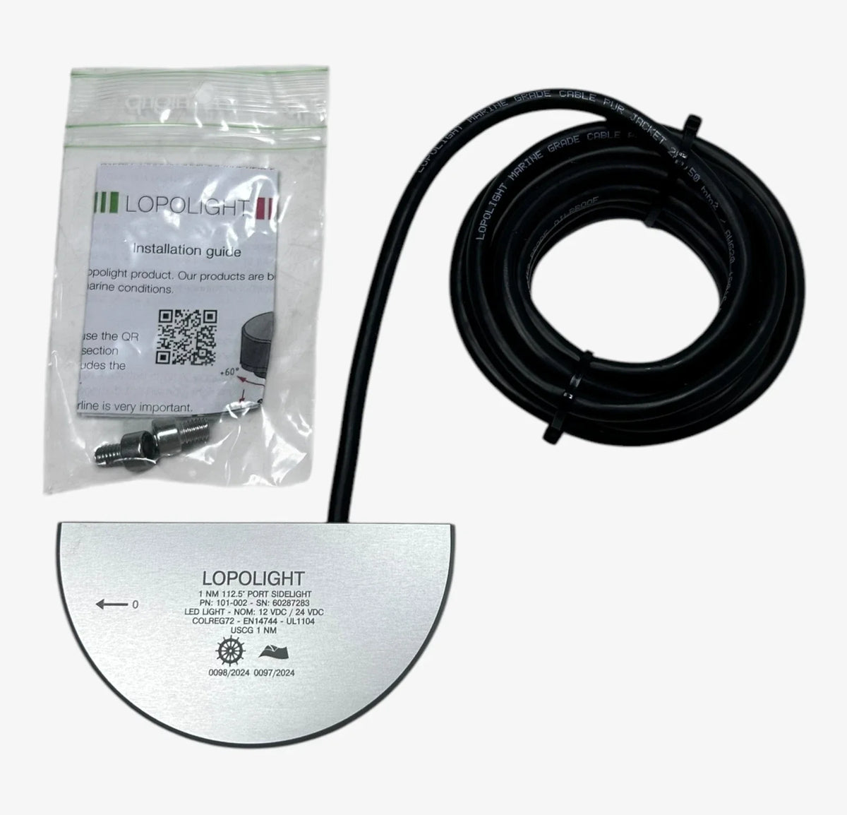 Lopolight 101-002 Port Side Light for Marine Vessels (1NM)