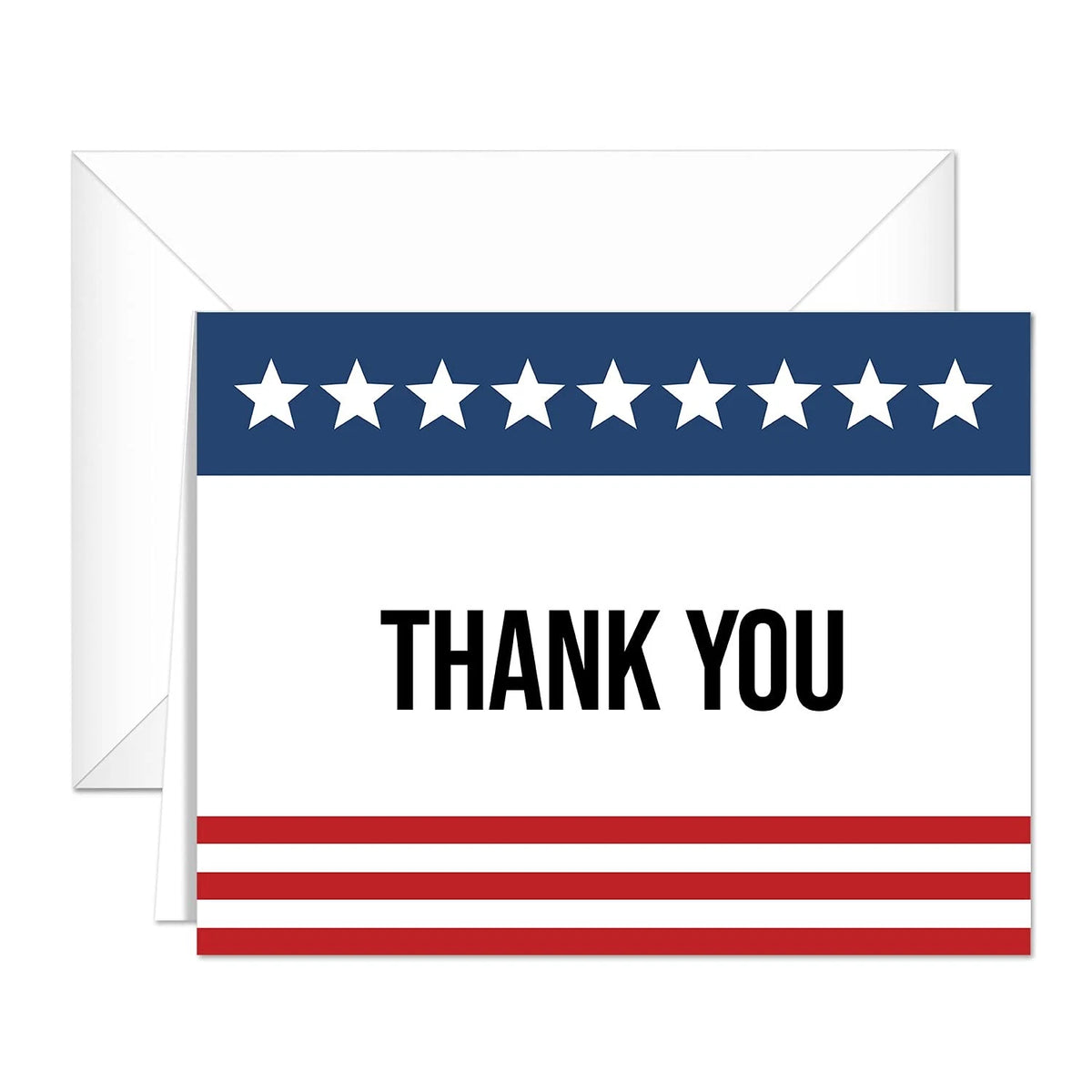 Set of 125 Patriotic Thank You Greeting Cards