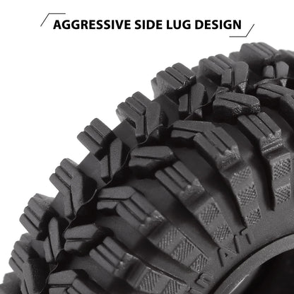1.0 All Terrain Tires for INJORA S5 (62mm×22mm) - Super Soft Sticky, Black