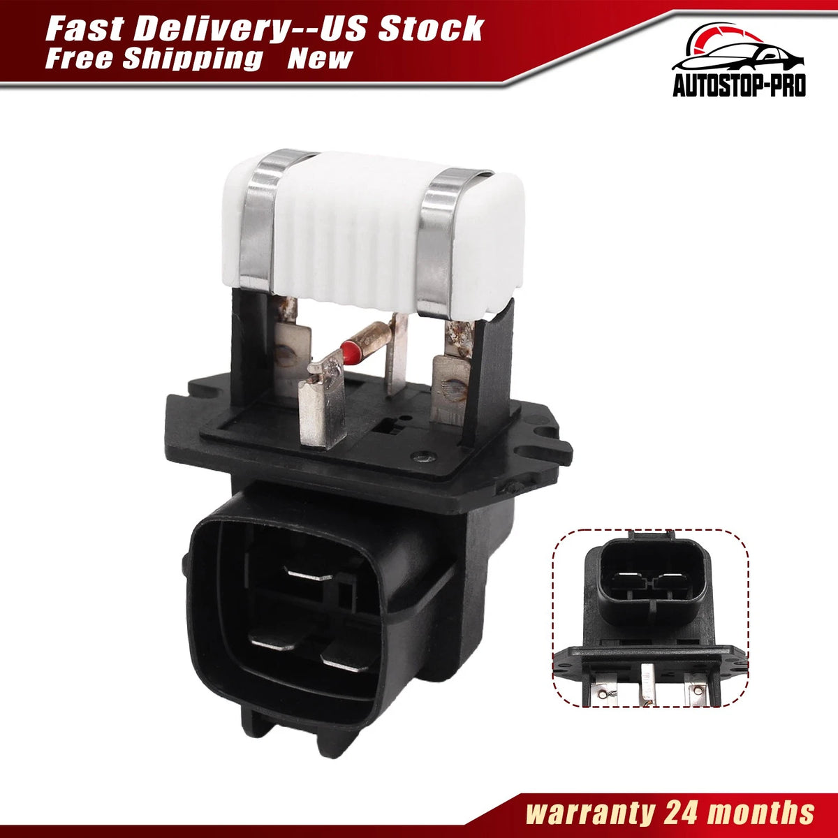 Engine Cooling Fan Resistor for Hyundai Sonata Santa Fe Kia Sorento Optima (2010–2013) - 25385-2E100, 25385 2E100